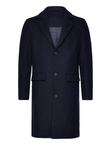 Slhjamie Coat Jkt Ullfrakk Frakk Navy Selected Homme