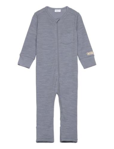 Nbmwyla Wo/Vi Ls Suit Langermet Bodysuit Blue Name It