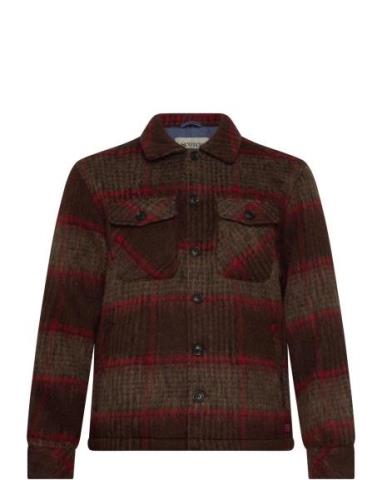 Brushed Wool Blend Overshirt Ulljakke Jakke Brown Scotch & Soda