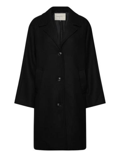 Fqmellon-Jacket Ullfrakk Frakk Black FREE/QUENT