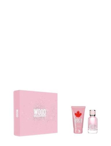 Gift Set Wood Pour Femme Edt + Body Lotion Parfyme Sett Nude DSQUARED2