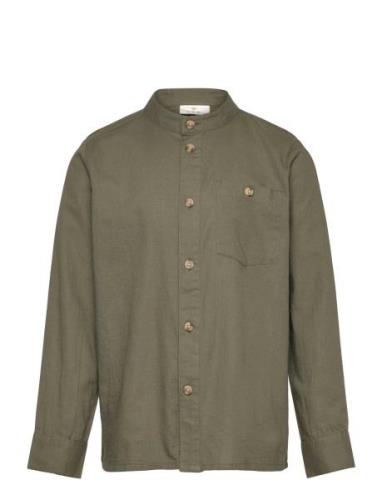 Tnmark L_S Shirt Tops Shirts Long-sleeved Shirts Khaki Green The New