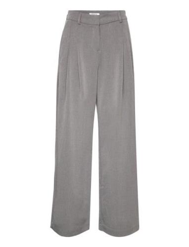 Mschhenrika Hw Pants Bottoms Trousers Wide Leg Grey MSCH Copenhagen