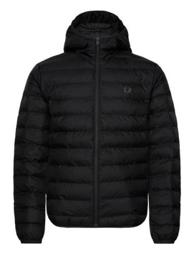 Hooded Insulated Jacket Fôret Jakke Black Fred Perry