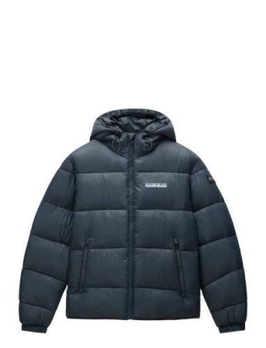 Suomi Hood Puffer Jacket Fôret Jakke Navy Napapijri