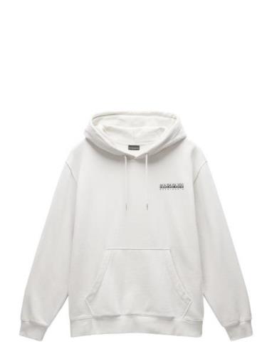 Linth Hoodie Tops Sweat-shirts & Hoodies Hoodies Cream Napapijri