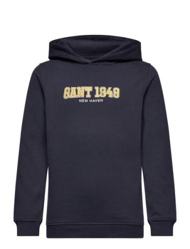 Gant 1949 Hoodie Tops Sweat-shirts & Hoodies Hoodies Navy GANT