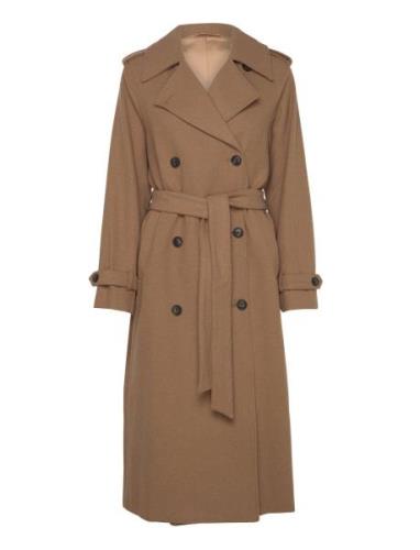 Bs Kaylee Coat Ullfrakk Frakk Beige Bruun & Stengade