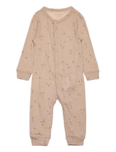 Jumspuit Langermet Bodysuit Beige Fixoni