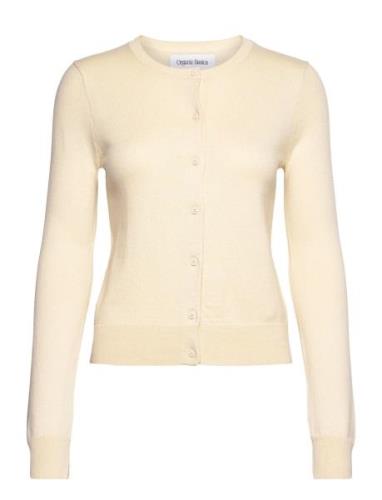 Soft Knit Slim Cardigan Tops Knitwear Cardigans Cream Organic Basics