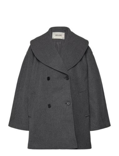 Vmlondyn Ls Coat Vma Outerwear Coats Winter Coats Grey Vero Moda