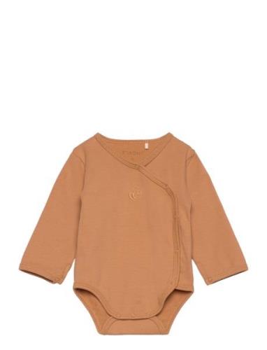 Wrap Body Ls Bodies Long-sleeved Brown Fixoni