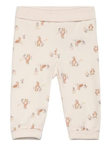 Pants - Aop Bottoms Leggings Beige Fixoni