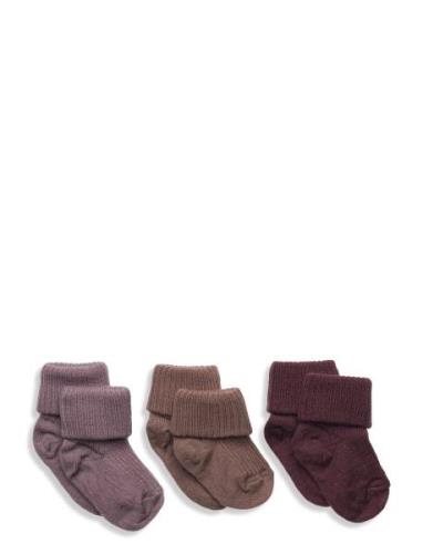 Wool Rib Baby Socks - 3-Pack Sokker Strømper Multi/patterned Mp Denmar...