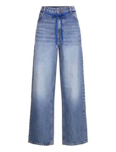 Leni_3_B Bottoms Jeans Wide Blue HUGO BLUE