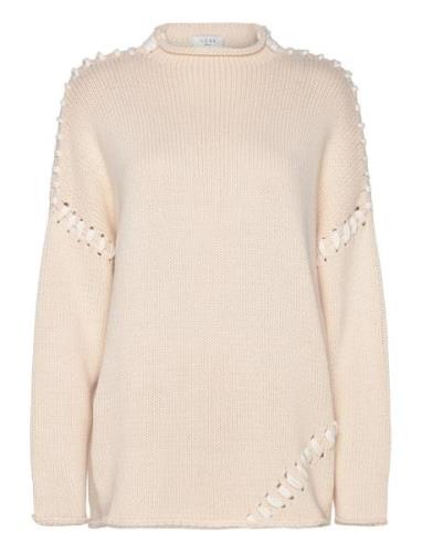 Strings Knit Top Tops Knitwear Jumpers Cream NORR