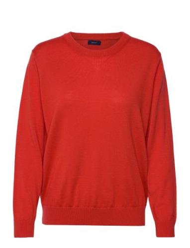 D1. Boyfriend Crew Tops Knitwear Jumpers Red GANT