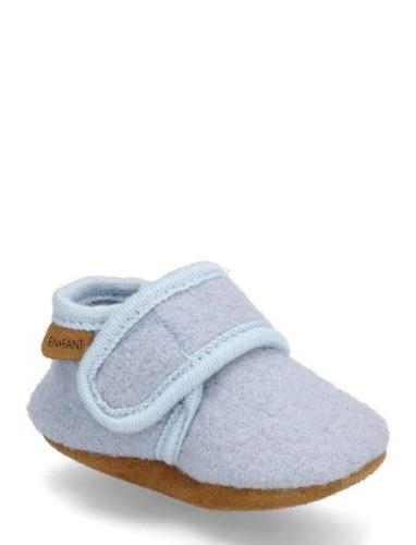 Baby Wool Slippers Tøfler Innesko Blue En Fant