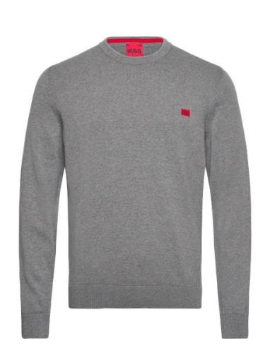 San Cassius-C1 Designers Knitwear Round Necks Grey HUGO