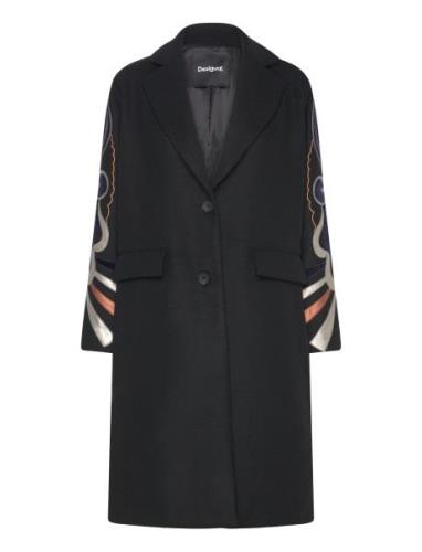 Coat Cracovia Ullfrakk Frakk Black Desigual