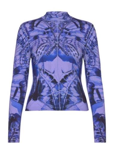 Bfly Tops T-shirts & Tops Long-sleeved Purple Desigual