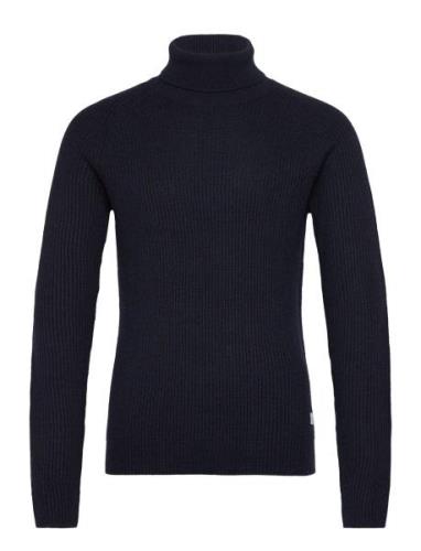 Jjpannel Knit Roll Neck Aw24 Tops Knitwear Turtlenecks Navy Jack & J S