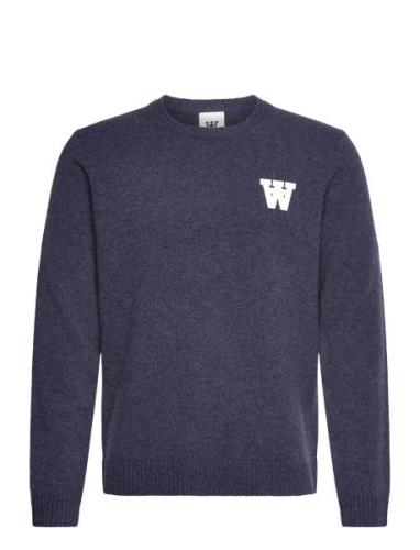 Wwtay Aa Cs Jumper Tops Knitwear Round Necks Navy Double A By Wood Woo...