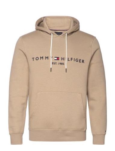 Tommy Logo Hoody Tops Sweat-shirts & Hoodies Hoodies Beige Tommy Hilfi...