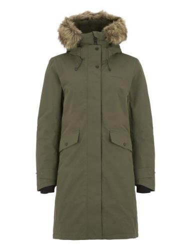 Emma Wns Parka Fôret Jakke Khaki Green Didriksons