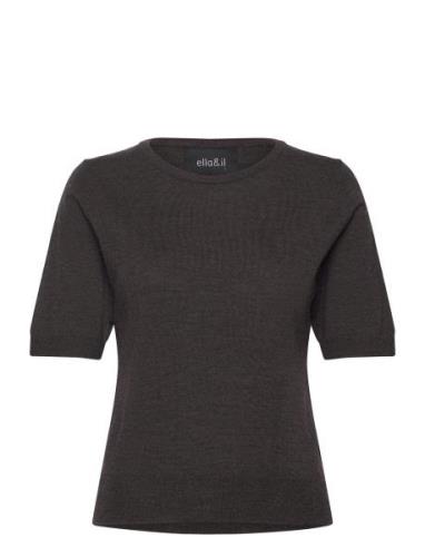 Emmy Merino Top Tops Knitwear Jumpers Brown Ella&il