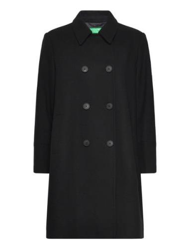 Coat Ullfrakk Frakk Black United Colors Of Benetton