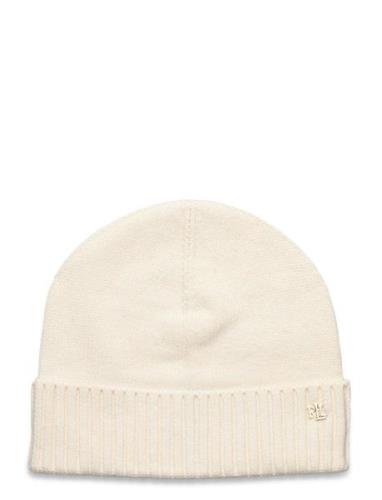 Wool-Blend Beanie Accessories Headwear Beanies Cream Lauren Ralph Laur...