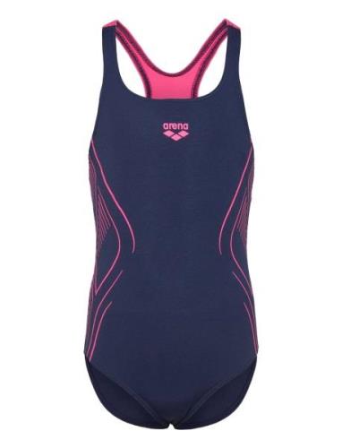 Girl's Arena Reflecting Swimsuit Swim Pro Back Nav Badedrakt Badetøy N...