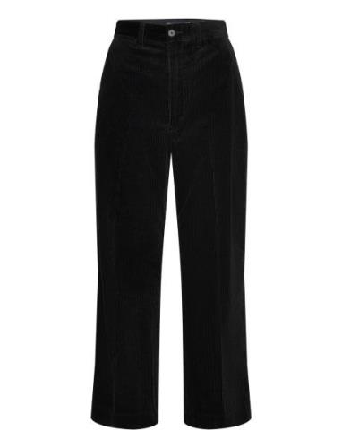 Corduroy Wide-Leg Cropped Pant Bottoms Jeans Wide Black Polo Ralph Lau...