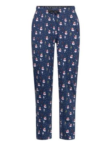 X-Mas Pyjama Pants Pyjamas Blue Lindbergh