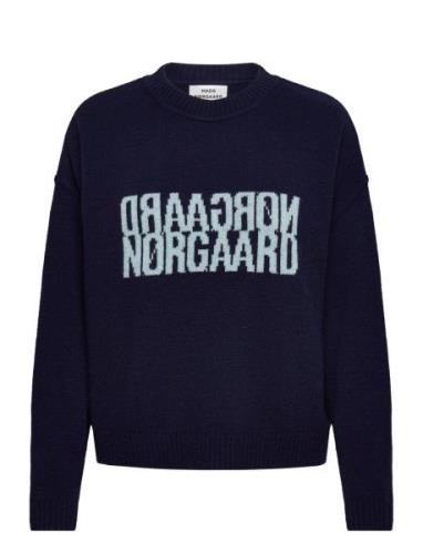 Recy Soft Knit Tilona Sweater Tops Knitwear Jumpers Navy Mads Nørgaard