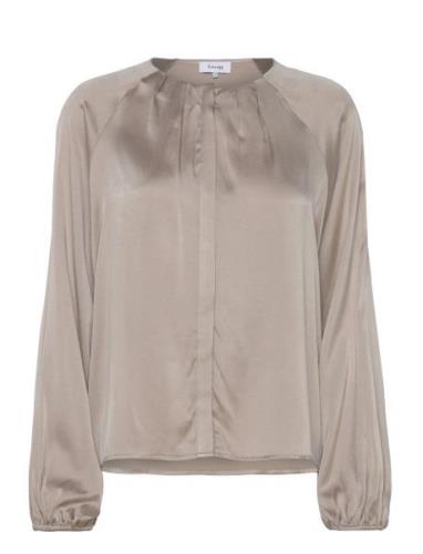 Lr-Gale Tops Blouses Long-sleeved Beige Levete Room