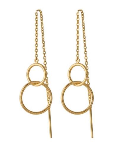 Double Plain Earchains Øredobber Smykker Gold Pernille Corydon