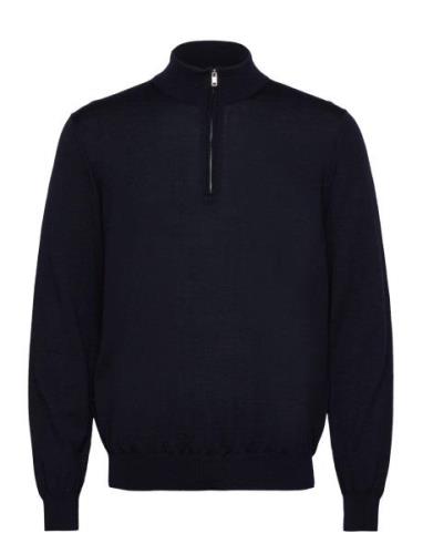 100% Merino Wool Sweater With Zip-Neck Tops Knitwear Half Zip Jumpers ...