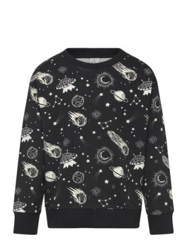 Sweater Space Aop Glow In The Tops Sweat-shirts & Hoodies Sweat-shirts...