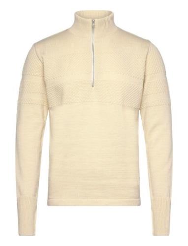 Wool Klemens Half Zip Knit Tops Knitwear Half Zip Jumpers Yellow Mads ...