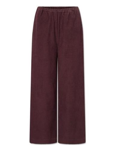 Bella Pants - Corduroy Bottoms Trousers Wide Leg Burgundy STUDIO FEDER