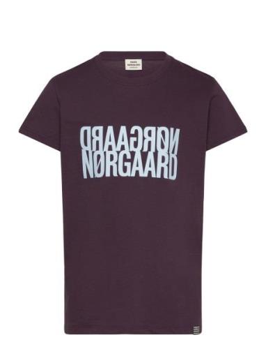 Single Organic Tuvina Tee Tops T-shirts Short-sleeved Burgundy Mads Nø...