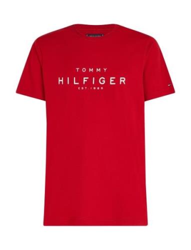 Big Hilfiger Tee Tops T-shirts Short-sleeved Red Tommy Hilfiger