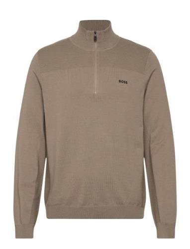 Momentum-X_Qz Sport Sweat-shirts & Hoodies Sweat-shirts Beige BOSS