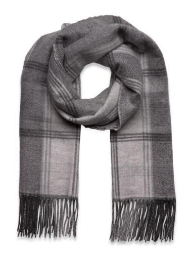 Plaid & Logo-Motif Reversible Scarf Accessories Scarves Winter Scarves...