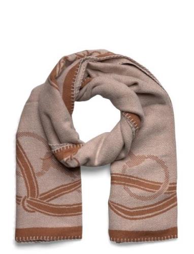 Belting-Motif Jacquard Blanket Scarf Accessories Scarves Winter Scarve...