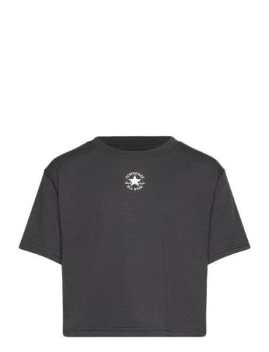 Kt-S/S Knit Top Sport T-shirts Short-sleeved Black Converse