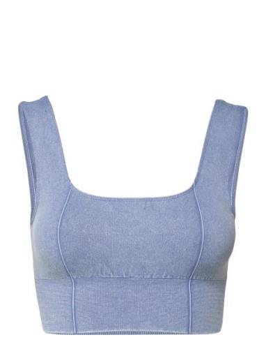 Washed Denim Seamless Bra Sport Bras & Tops Sports Bras - All Blue Aim...