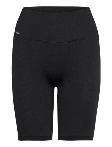 Ribbed Seamless Biker Shorts Bottoms Running-training Tights Black Aim...